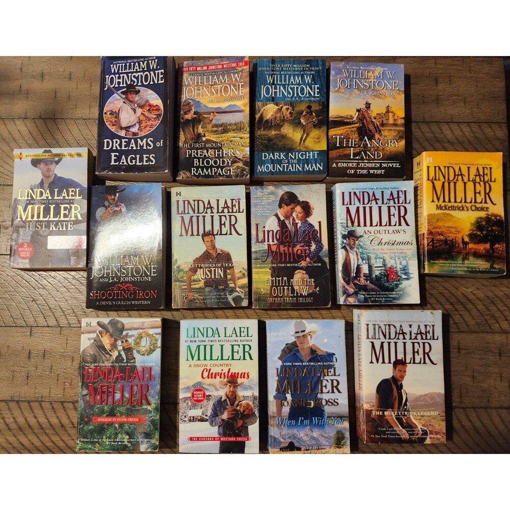 Lot of 14 Cowboy Western Paperback Books William Johnstone Linda Lael Miller